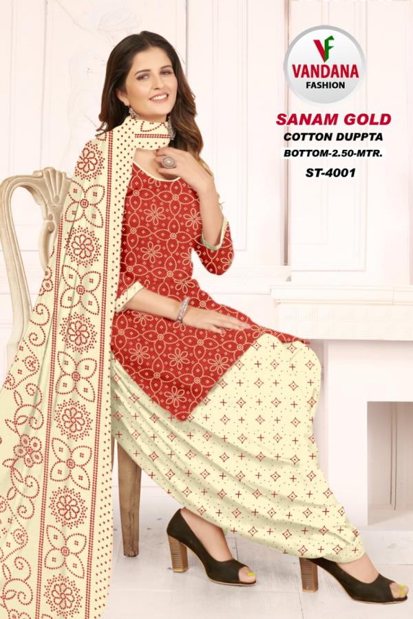 Vandana Sanam Gold Vol-4 Cotton Designer Exclusive Dress Material